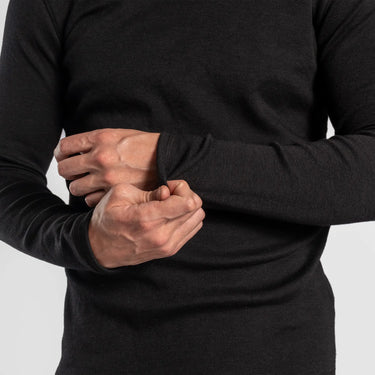 mens wind protection pullover hoodie midweight color black