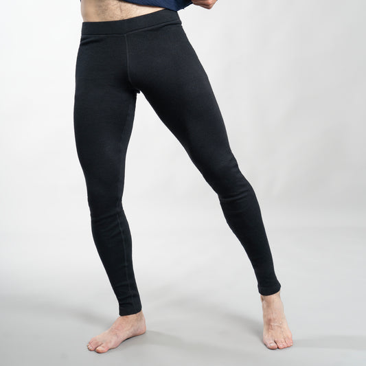 Breathable and flexible alpaca wool leggings  color black