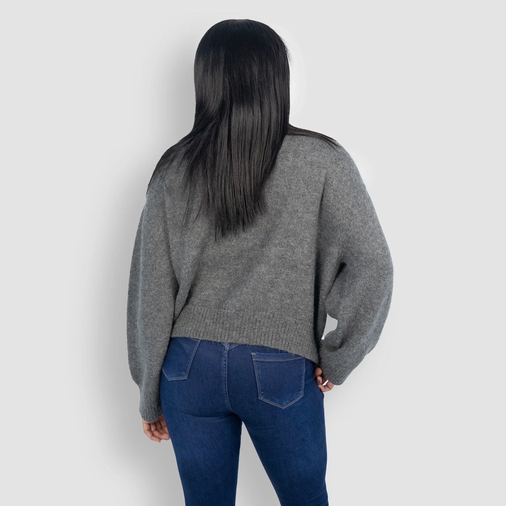 womens gots alpaca turtleneck sweater color black